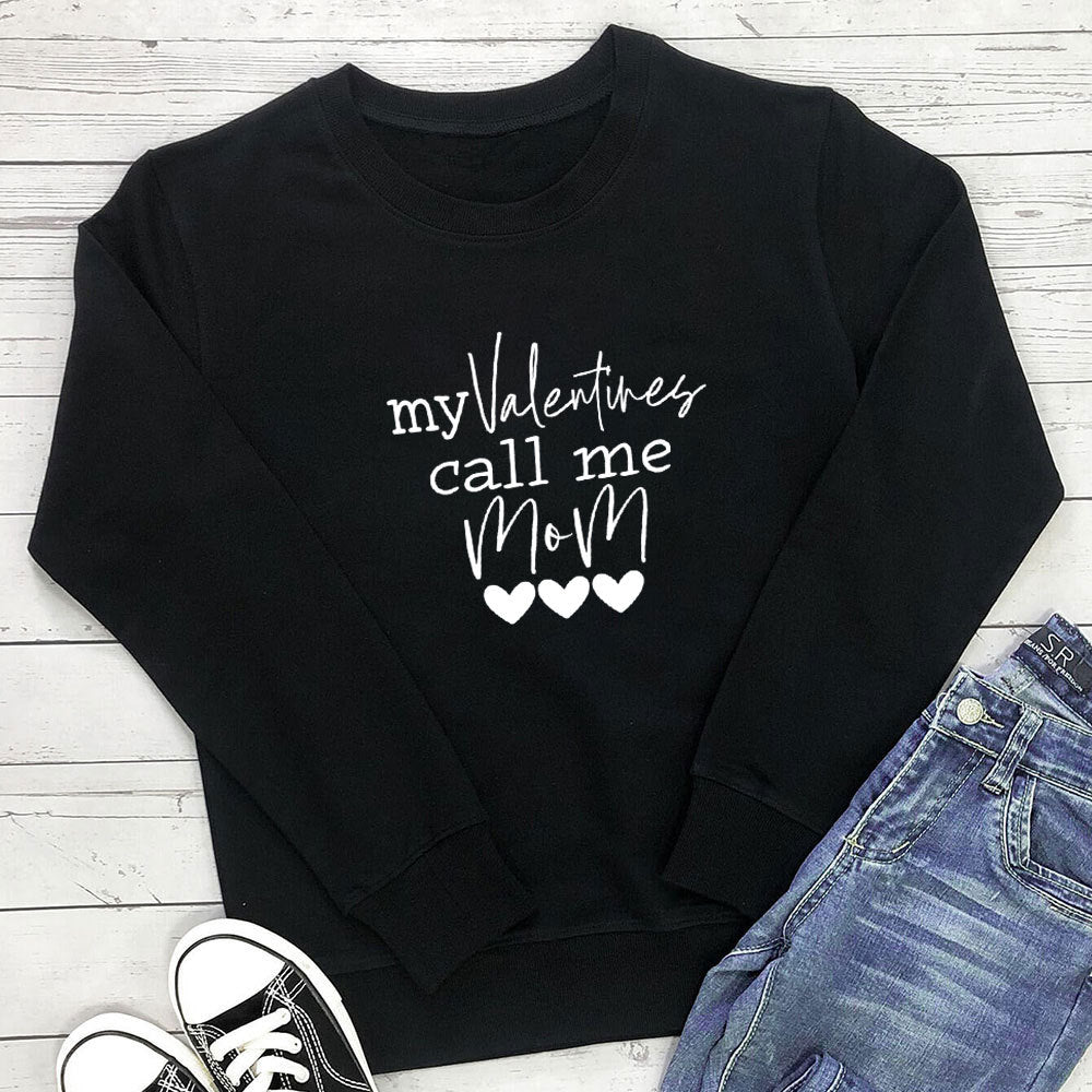 MOM letter printed long sleeved hoodie