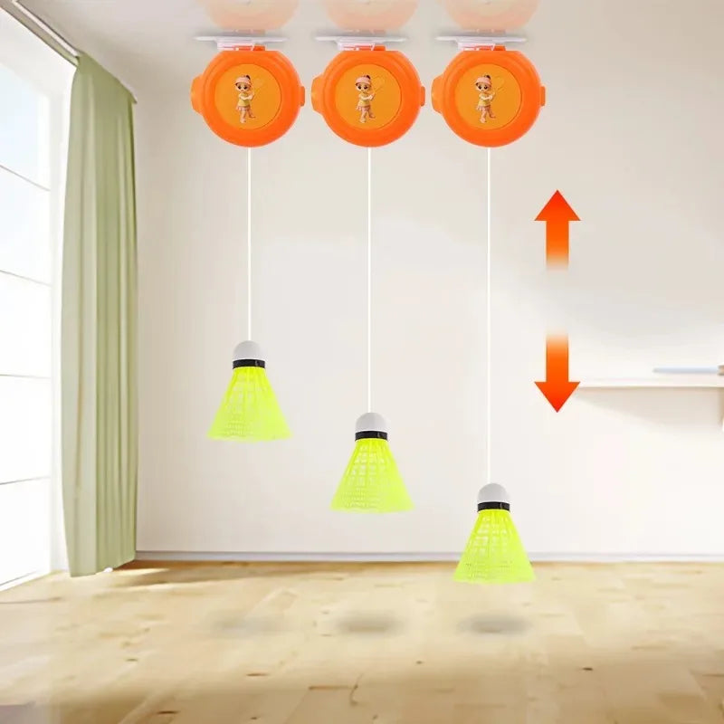 Badminton Trainer Set Badminton Practice Equipment Self-Study Badminton Rebound Device for Kids Adult Indoor Outdoor Exercise