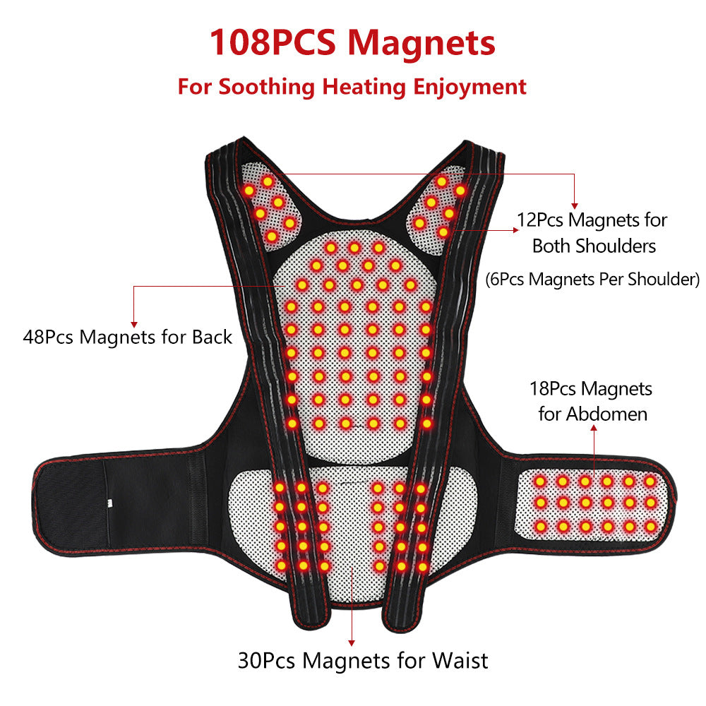 Self-Heating Shoulder Shirt Waistcoat Support Belt Shoulder Warm Shirt Magnetic Therapy Vest Back Protection Shirt