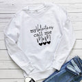 MOM letter printed long sleeved hoodie