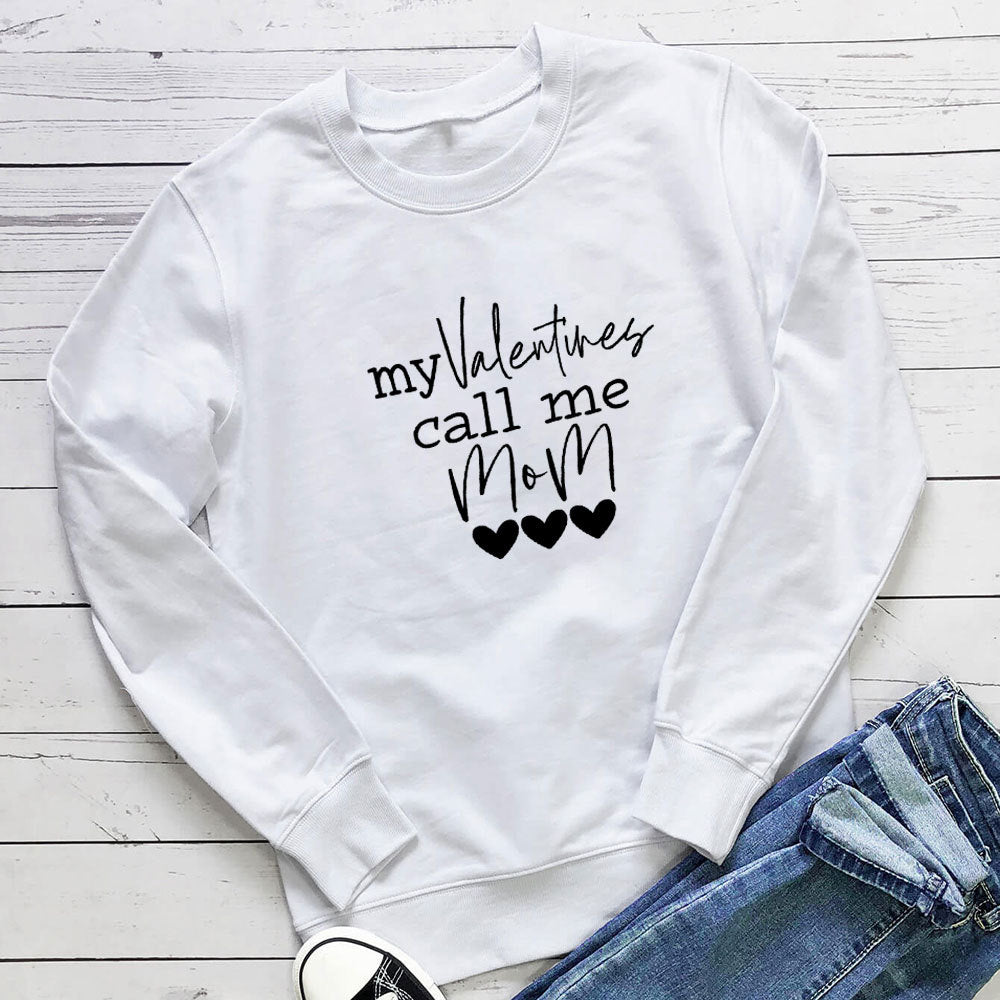 MOM letter printed long sleeved hoodie