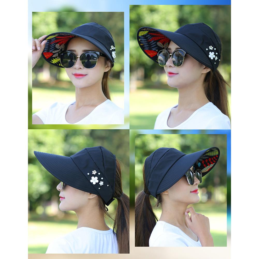 Women's Summer Casual All-match Going Out Ultraviolet-proof Korean Style Folded Sun Block Hat Breathable And Light