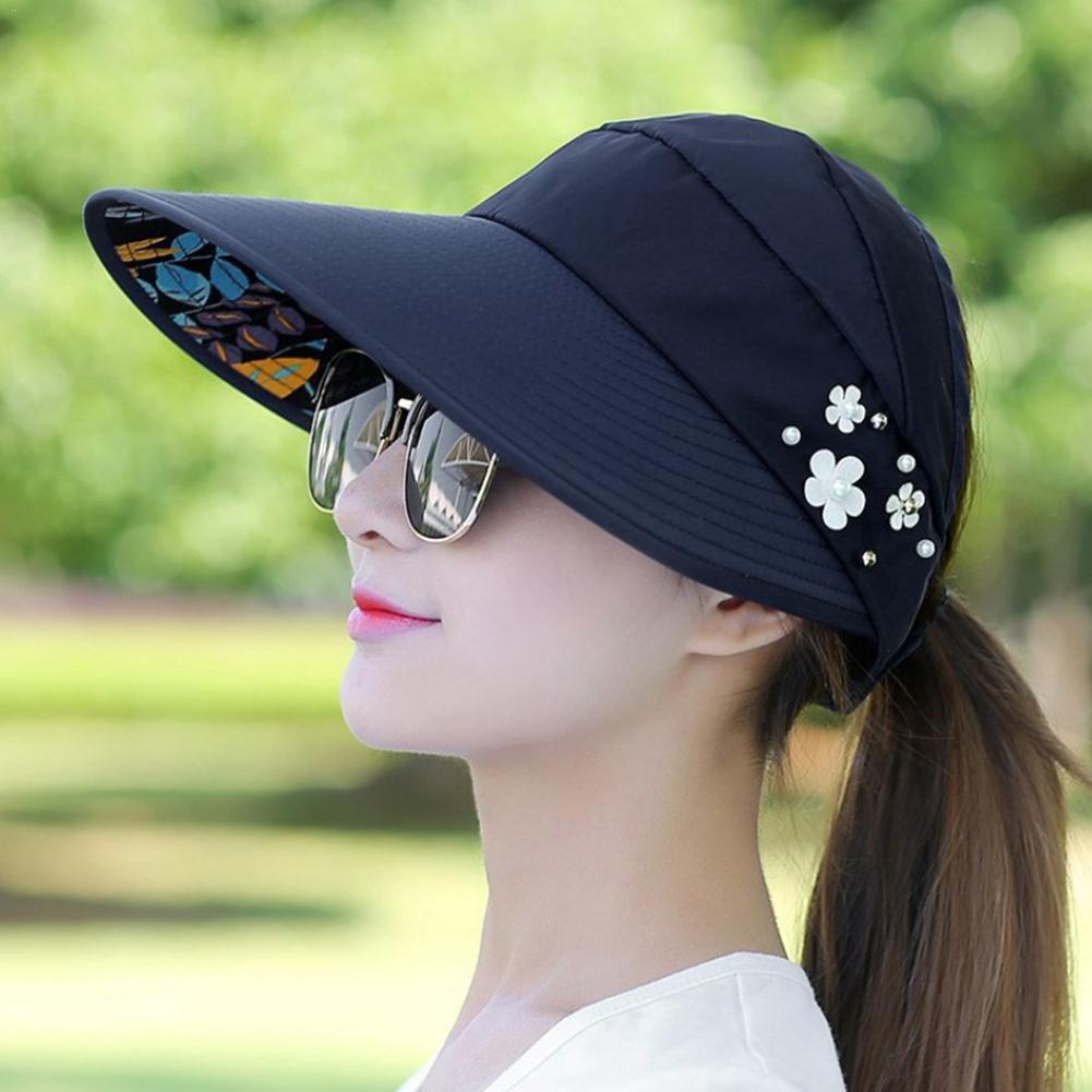 Women's Summer Casual All-match Going Out Ultraviolet-proof Korean Style Folded Sun Block Hat Breathable And Light