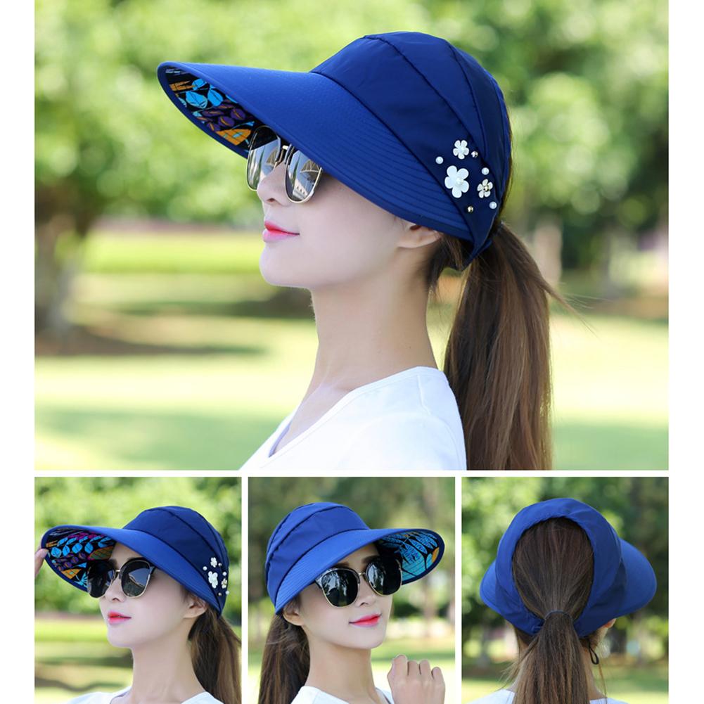 Women's Summer Casual All-match Going Out Ultraviolet-proof Korean Style Folded Sun Block Hat Breathable And Light