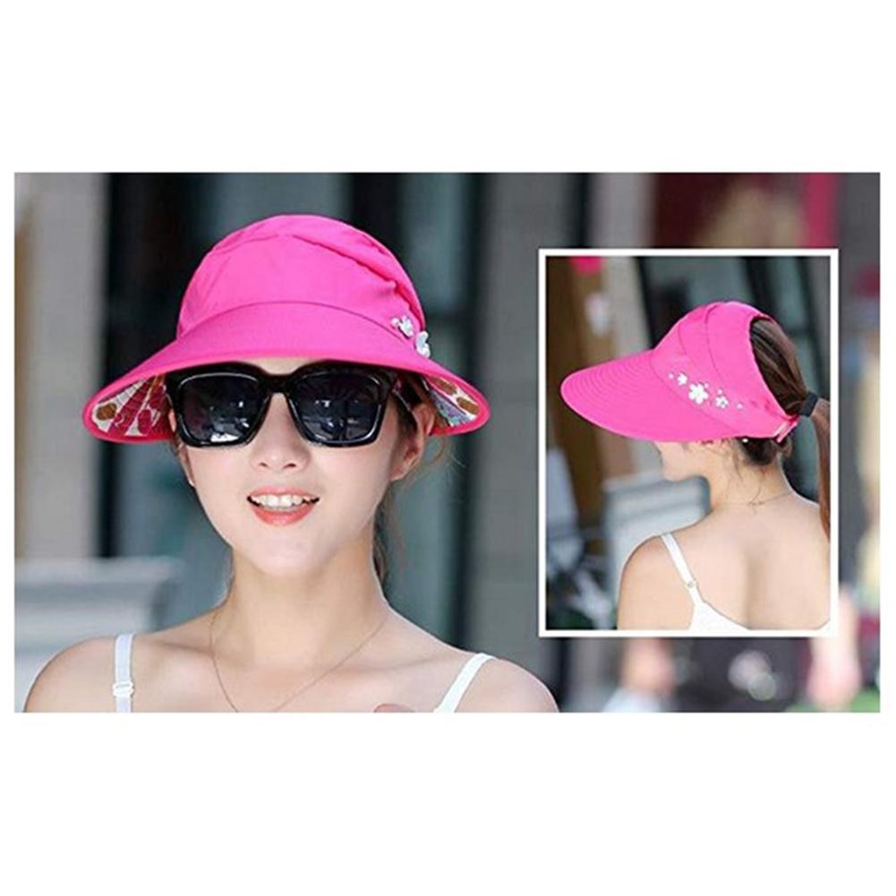 Women's Summer Casual All-match Going Out Ultraviolet-proof Korean Style Folded Sun Block Hat Breathable And Light