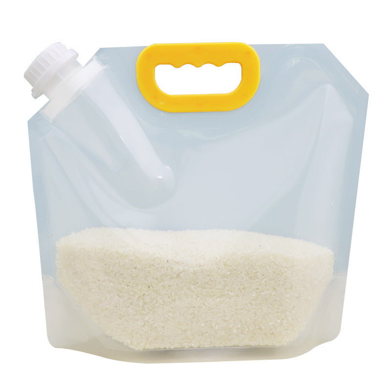 5/10pcs Grain Storage Bag Transparent Self-Supporting Nozzle Bag Sealed Storage Bag
